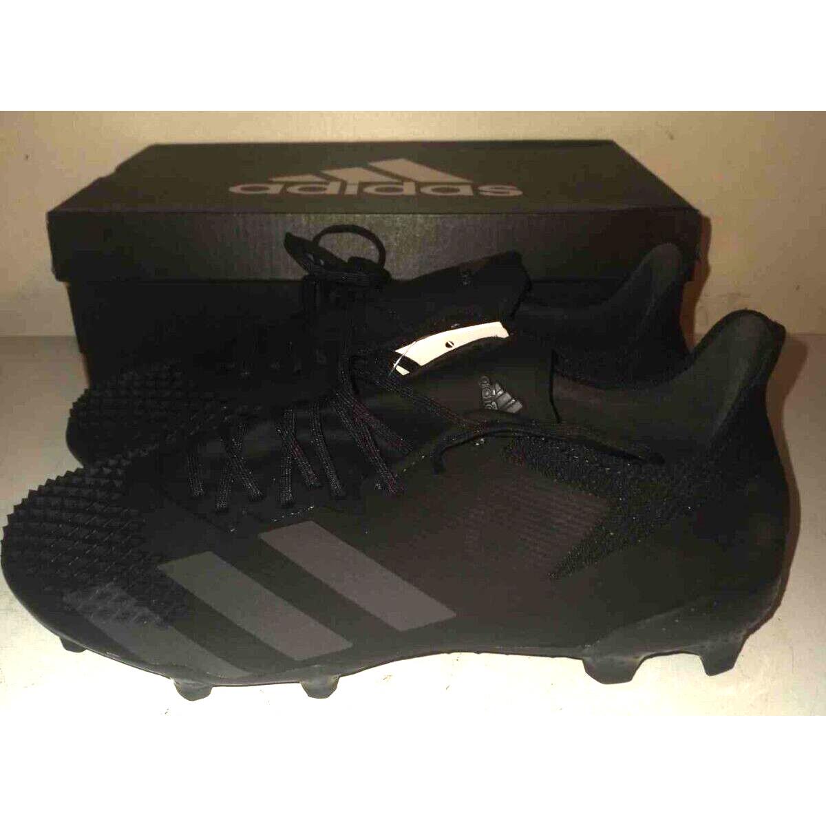 Men`s Adidas Size 7 Predator 20.2 FG Demonskin Triple Black Soccer Cleats EF1630