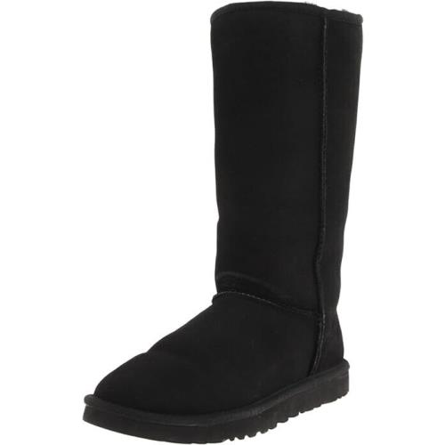 Ugg Classic Women`s Tall II Boot Suede Black Size 6