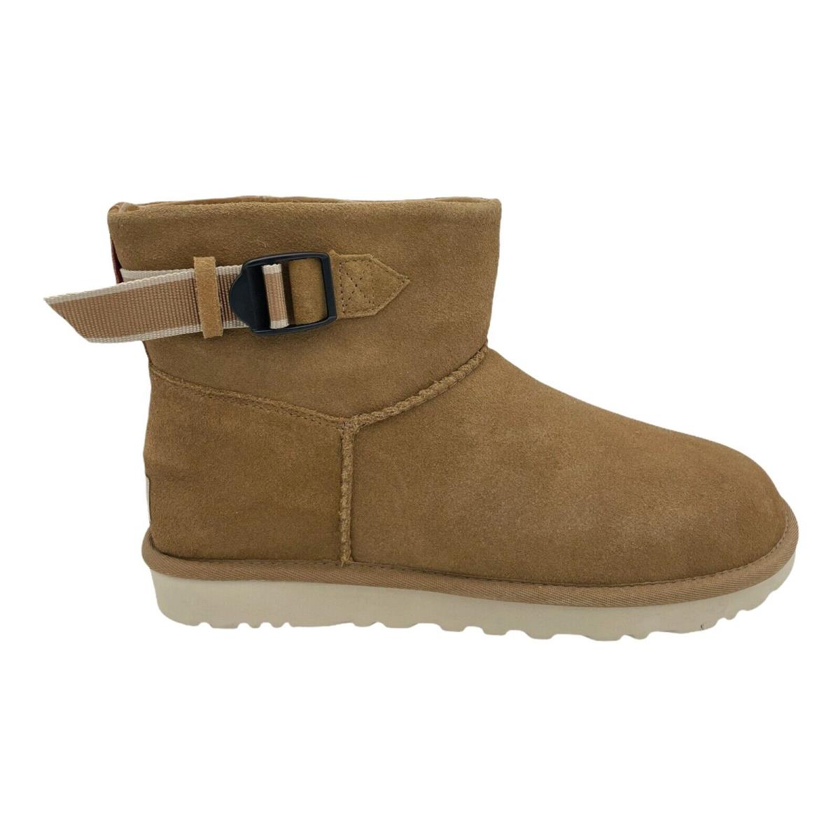 Ugg Classic Mini Strap Chestnut Suede Sheepskin Men`s Boots Size US 8