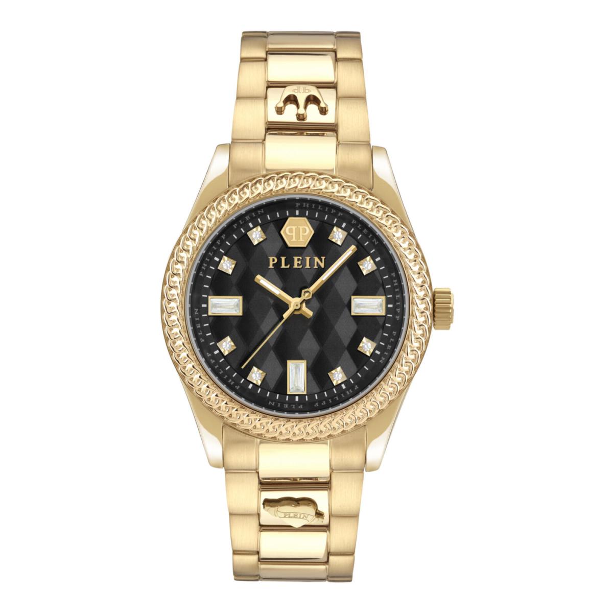 Philipp Plein Womens Gold 38mm Bracelet Fashion Watch