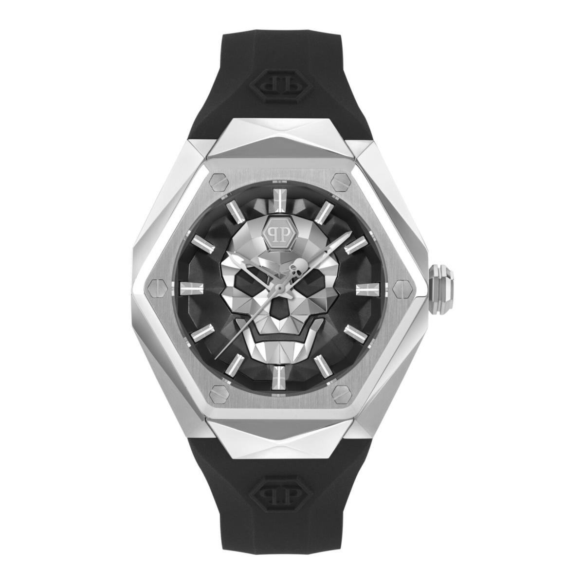 Philipp Plein Mens Stainless Steel 45mm Strap Fashion Watch