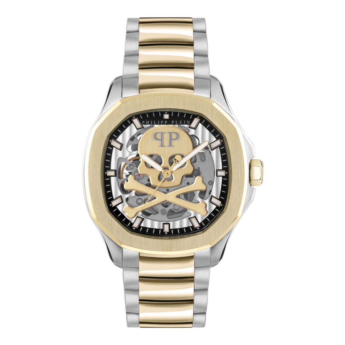 Mens Two Tone 42mm Bracelet Fashion Watch by Philipp Plein