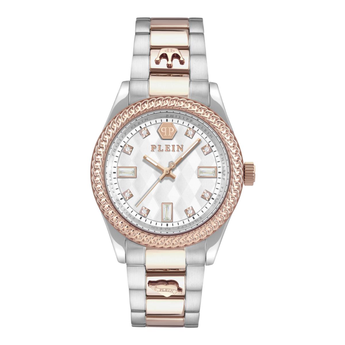 Womens Two Tone 38mm Bracelet Fashion Watch by Philipp Plein