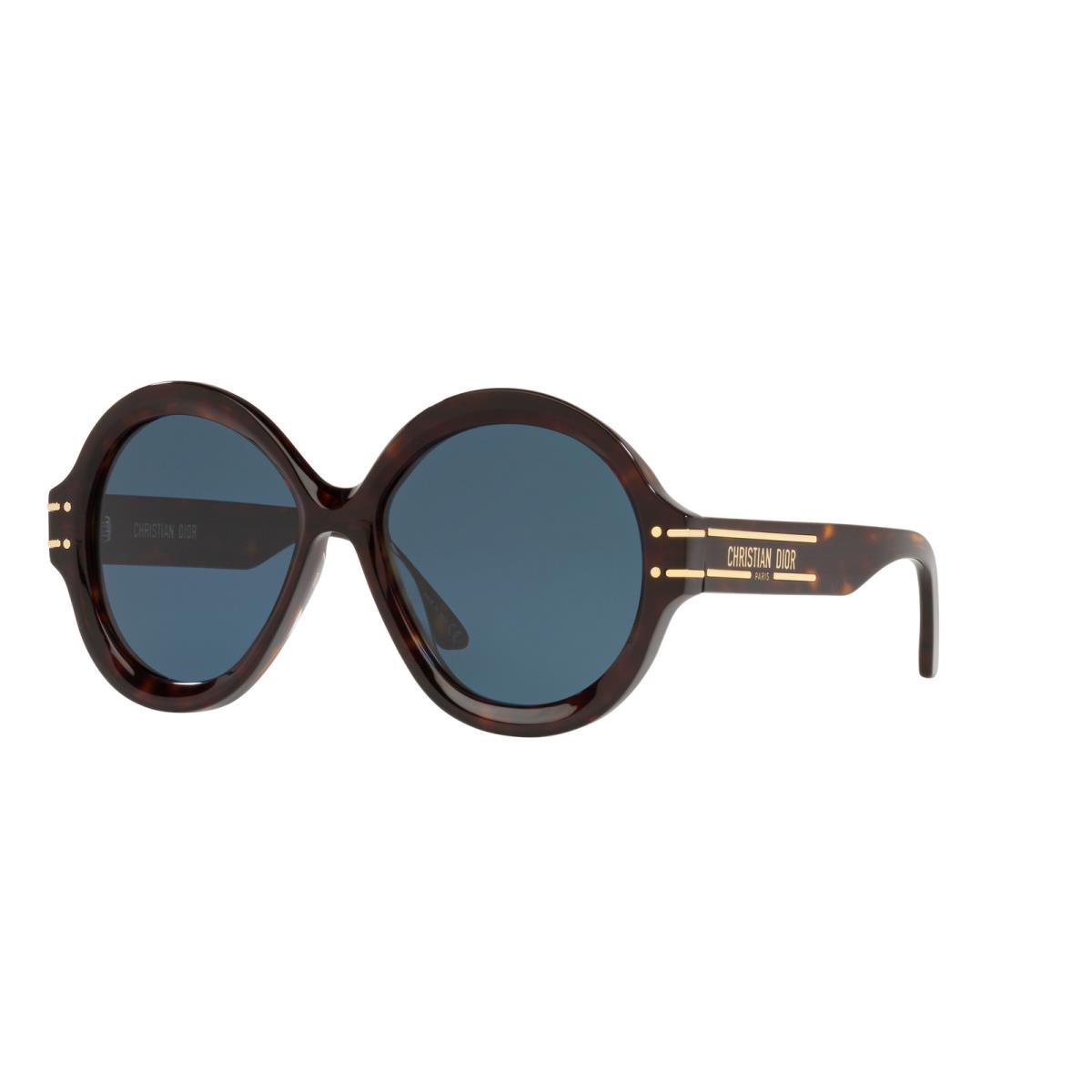 signature R1U 20B0 Dark Havana/blue 57mm Sunglasses DA by Dior