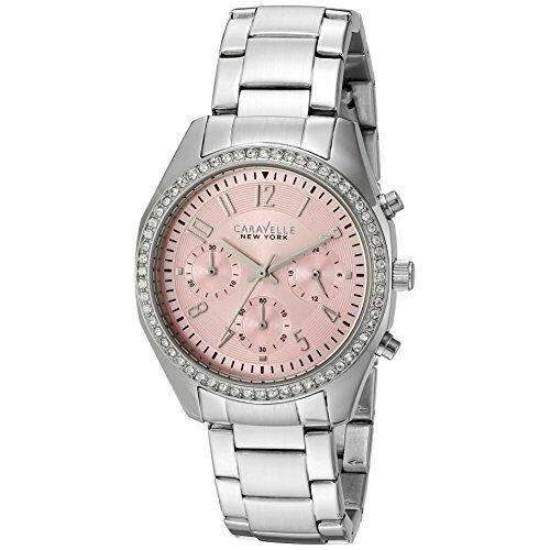 York Women`s 43L191 Swarvoski Crystal Stainless Steel Watch by Caravelle