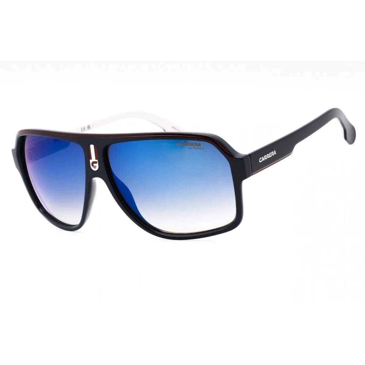 Carrera 1001/S 8RUKM Sunglasses Blue Red Frame Grey Gradient Lenses 62-11-140