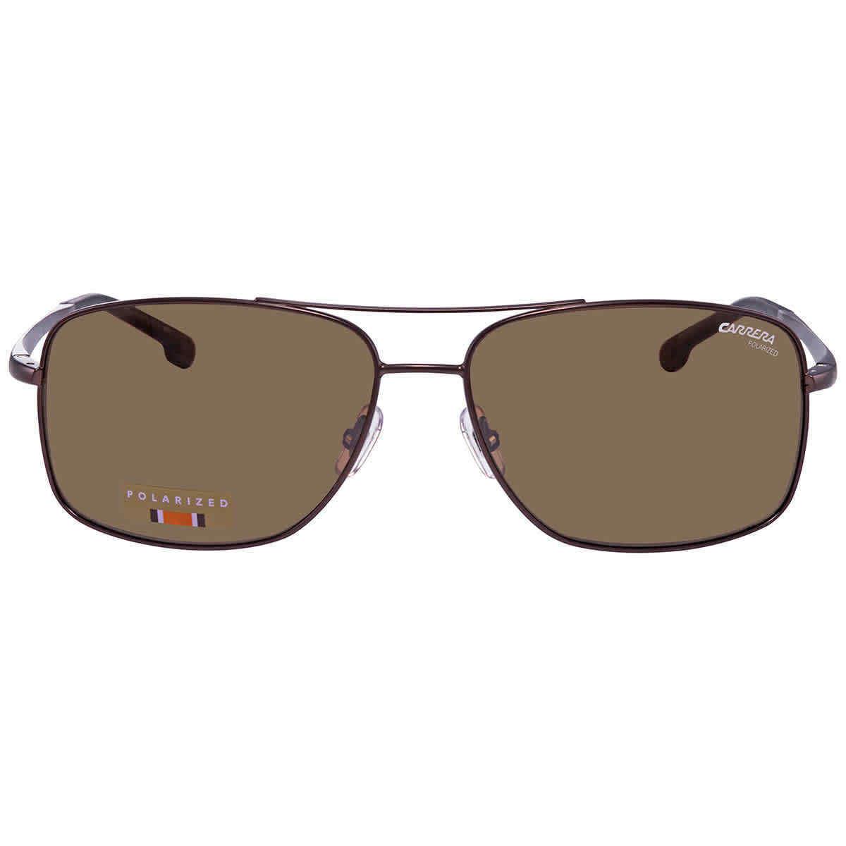 Carrera Polarized Bronze Rectangular Men`s Sunglasses Carrera 8040/S 009Q/SP 60