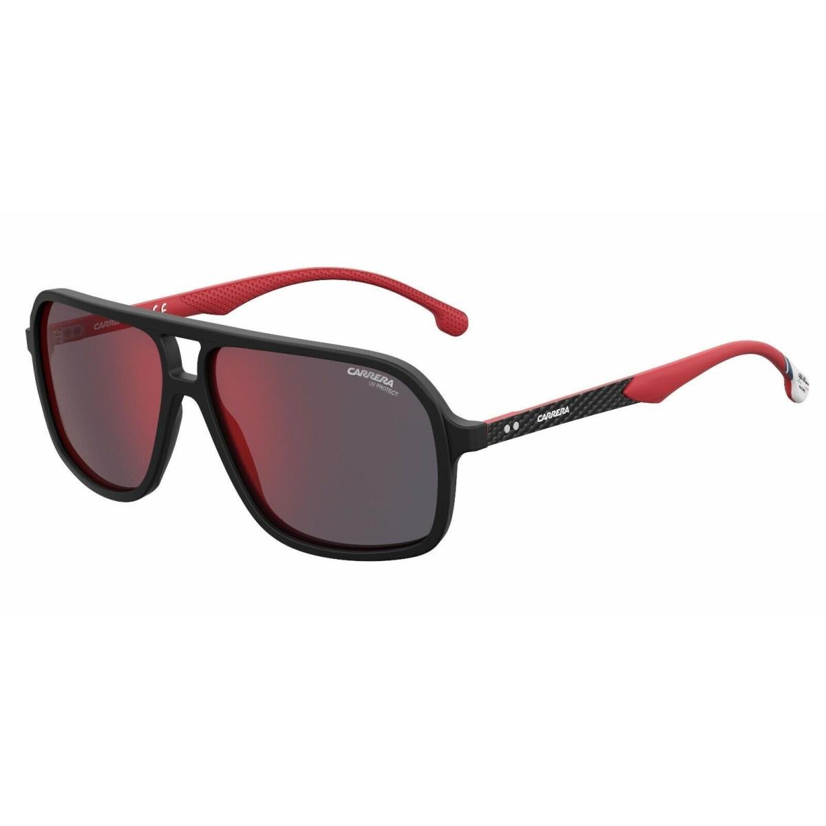 Carrera 8035/SE 003 AO Sunglasses Matte Black Frame Red Mirror Lenses 61mm