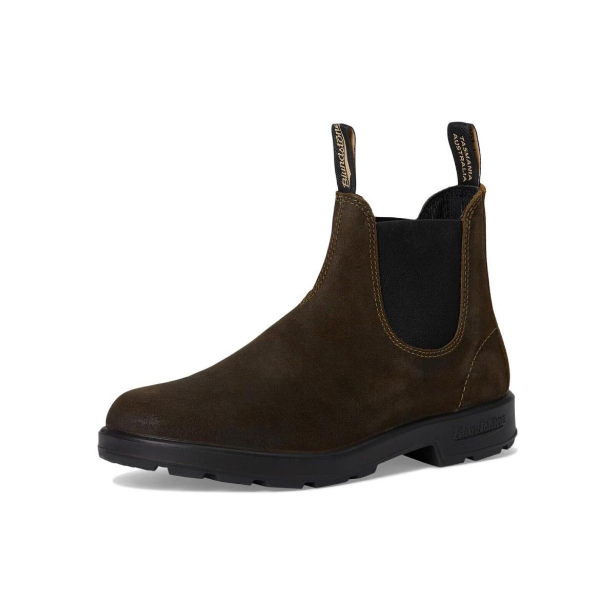 Blundstone Z1970 Dark Olive Suede BL1615 Chelsea Boots Size M5.5 W7.5