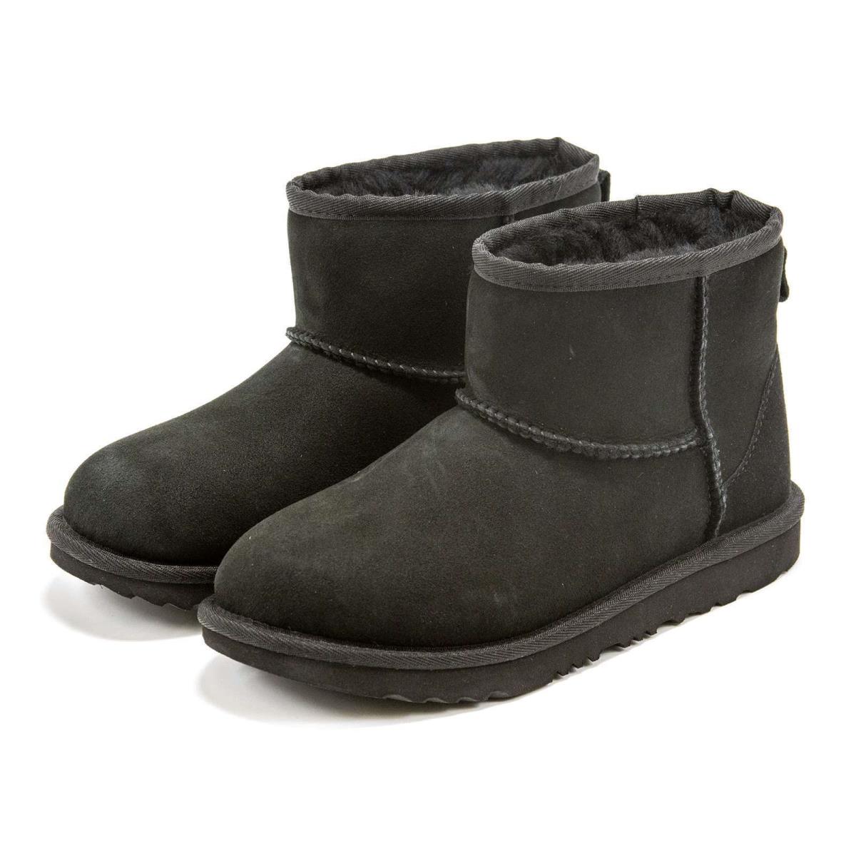 Ugg Classic Mini II Kids Winter Boots Girls Boys Snow Boots Black