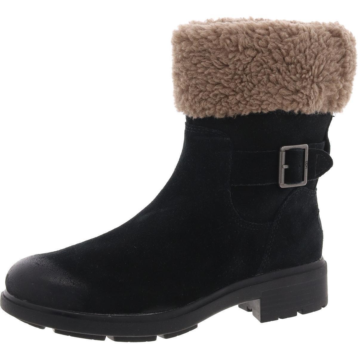 Ugg Womens Harrison Cuff Suede Ankle Warm Shearling Boots Shoes Bhfo 0469