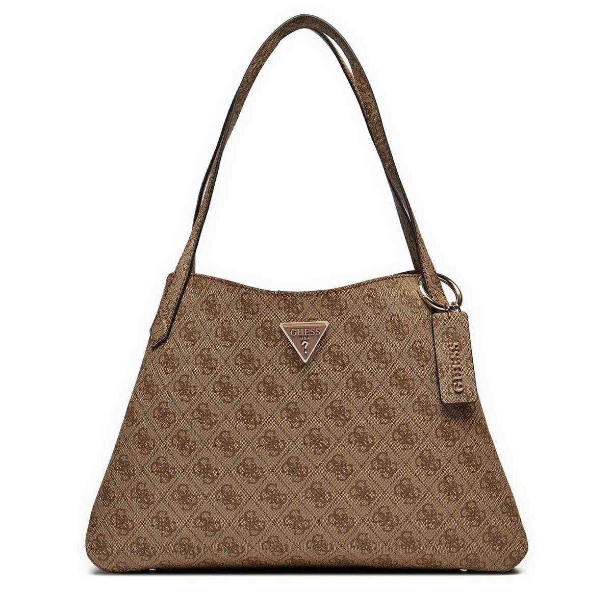 Guess Sora Girlfriend Carryall Polyethylene Tote Womens Bag In Lattee