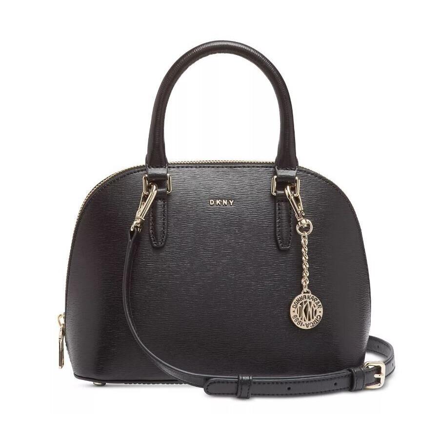 Dkny Byant Dome Faux-leather Small Satchel Crossbody Bag - Black