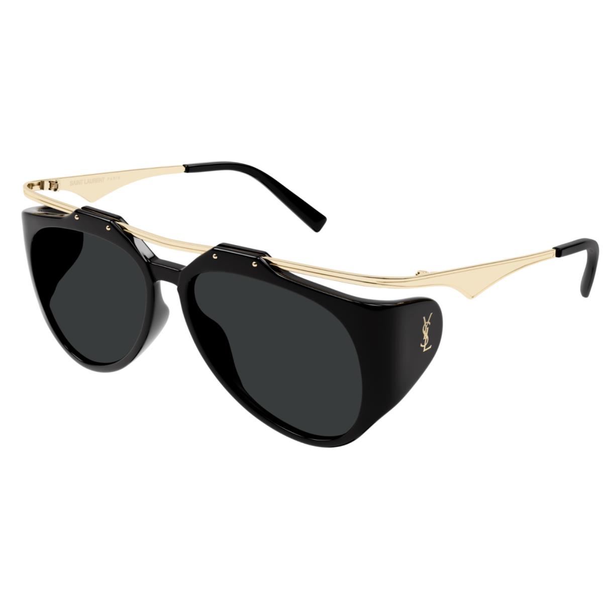 Saint Laurent Amelia Sunglasses SL M137 AMELIA-00 Black Frame Black Lens