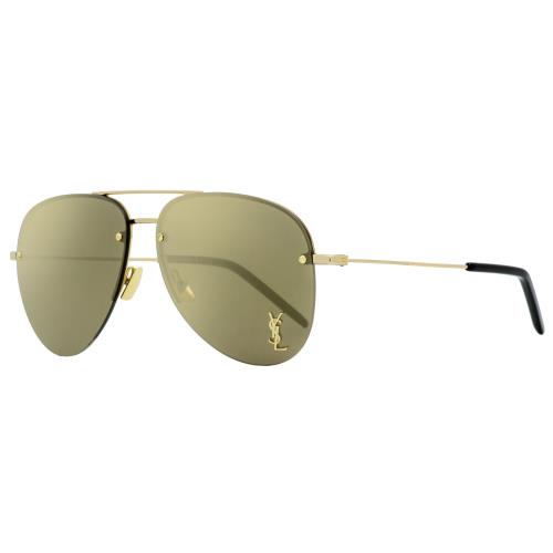 Saint Laurent Pilot Sunglasses Classic 11 M 004 Gold/black 59mm Ysl