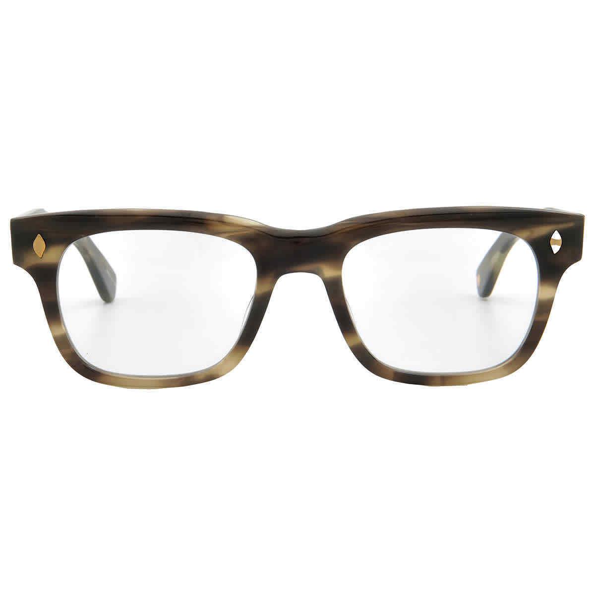 Garrett Leight Troubadour Demo Square Eyeglasses 1097 Kot 49 1097 Kot 49 - Frame: Brown