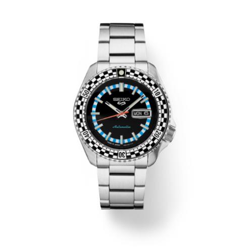 Seiko 5 Sports Special Edition Black Dial Checkered Automatic Men`s Watch SRPK67