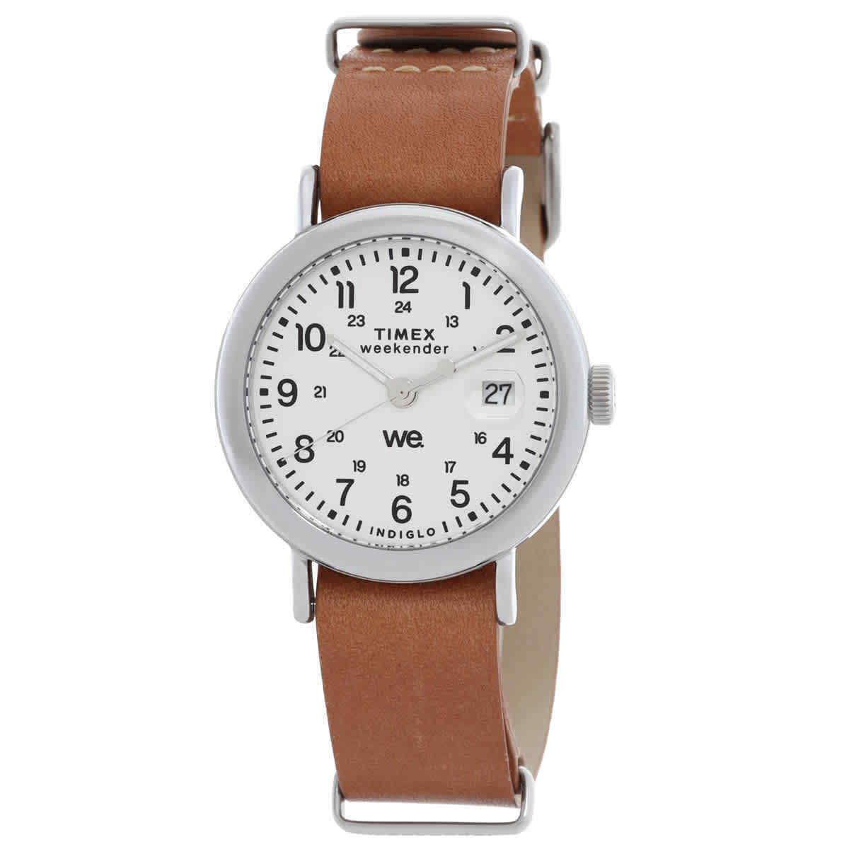 Weekender Quartz White Dial Unisex Watch TW2W86500 by Timex