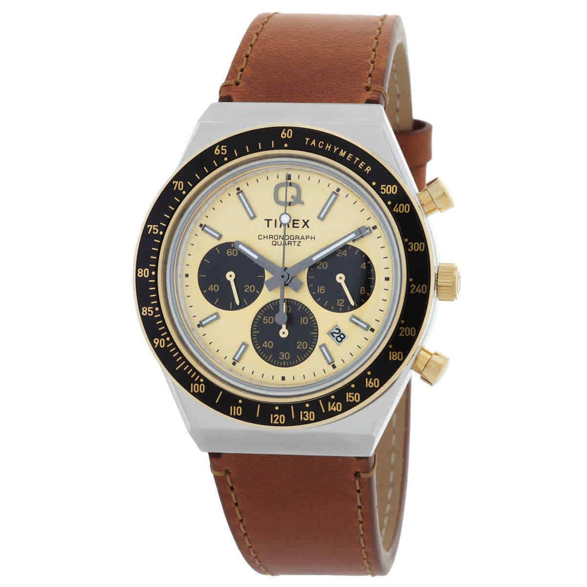 Q  Chronograph Quartz Gold Dial Men`s Watch TW2W64400 by Timex