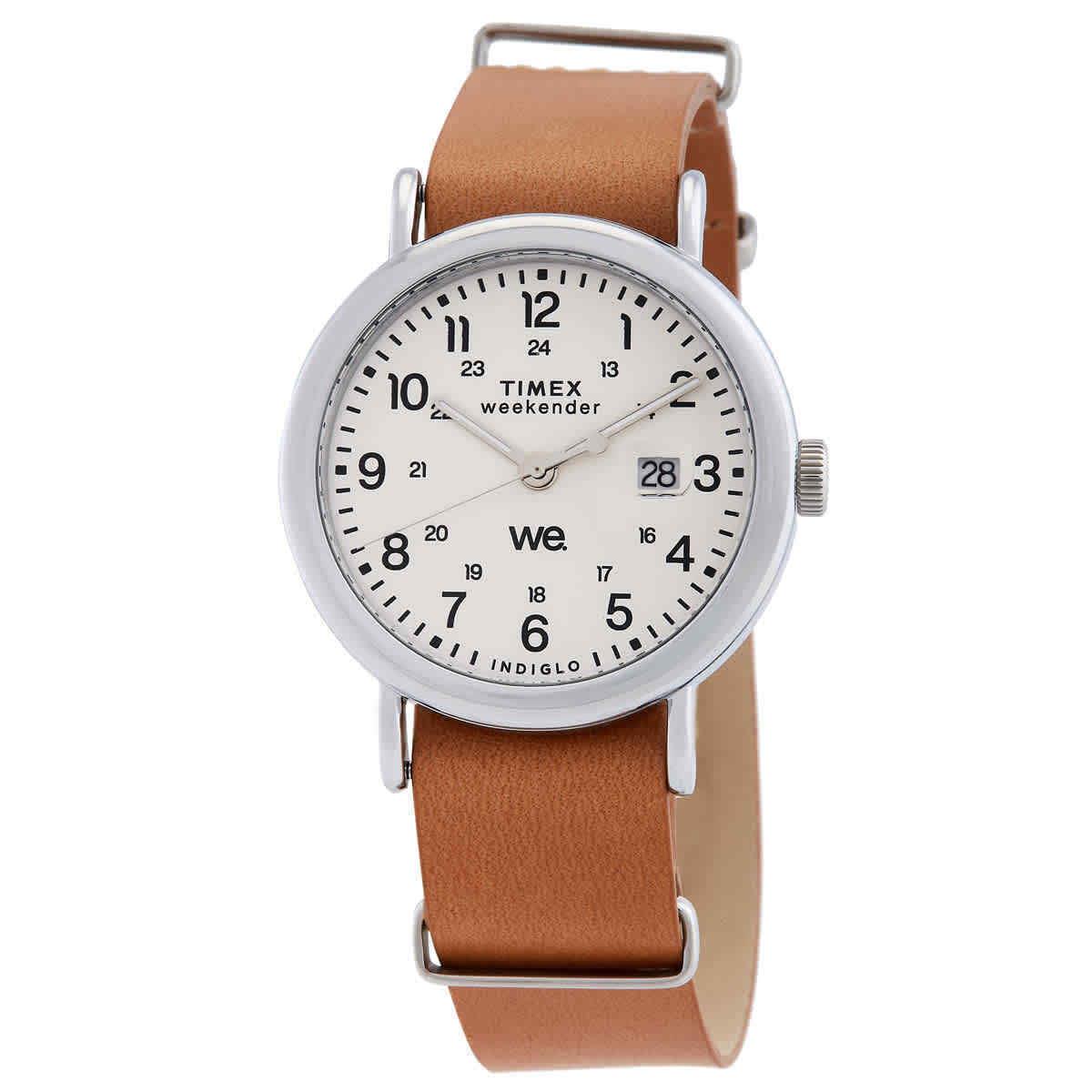 Weekender Quartz White Dial Watch TW2W86900 by Timex