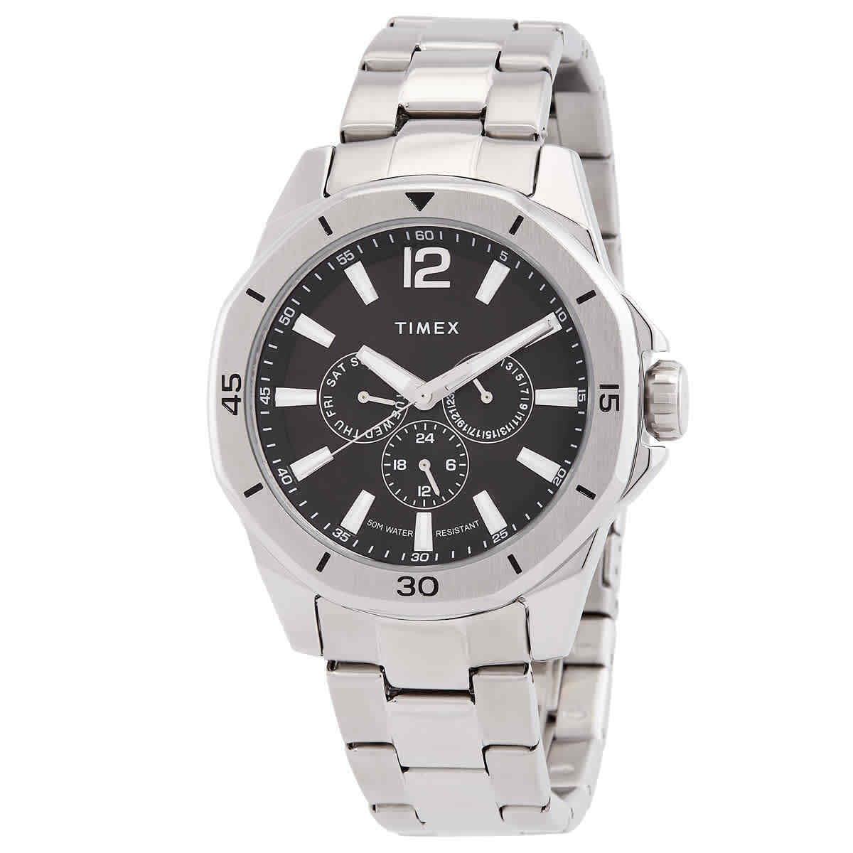 Timex Essex Multifunction Quartz Black Dial Men`s Watch TW2W79900