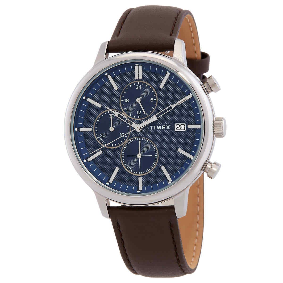 Chicago Chronograph Quartz Blue Dial Men`s Watch TW2W76200 by Timex