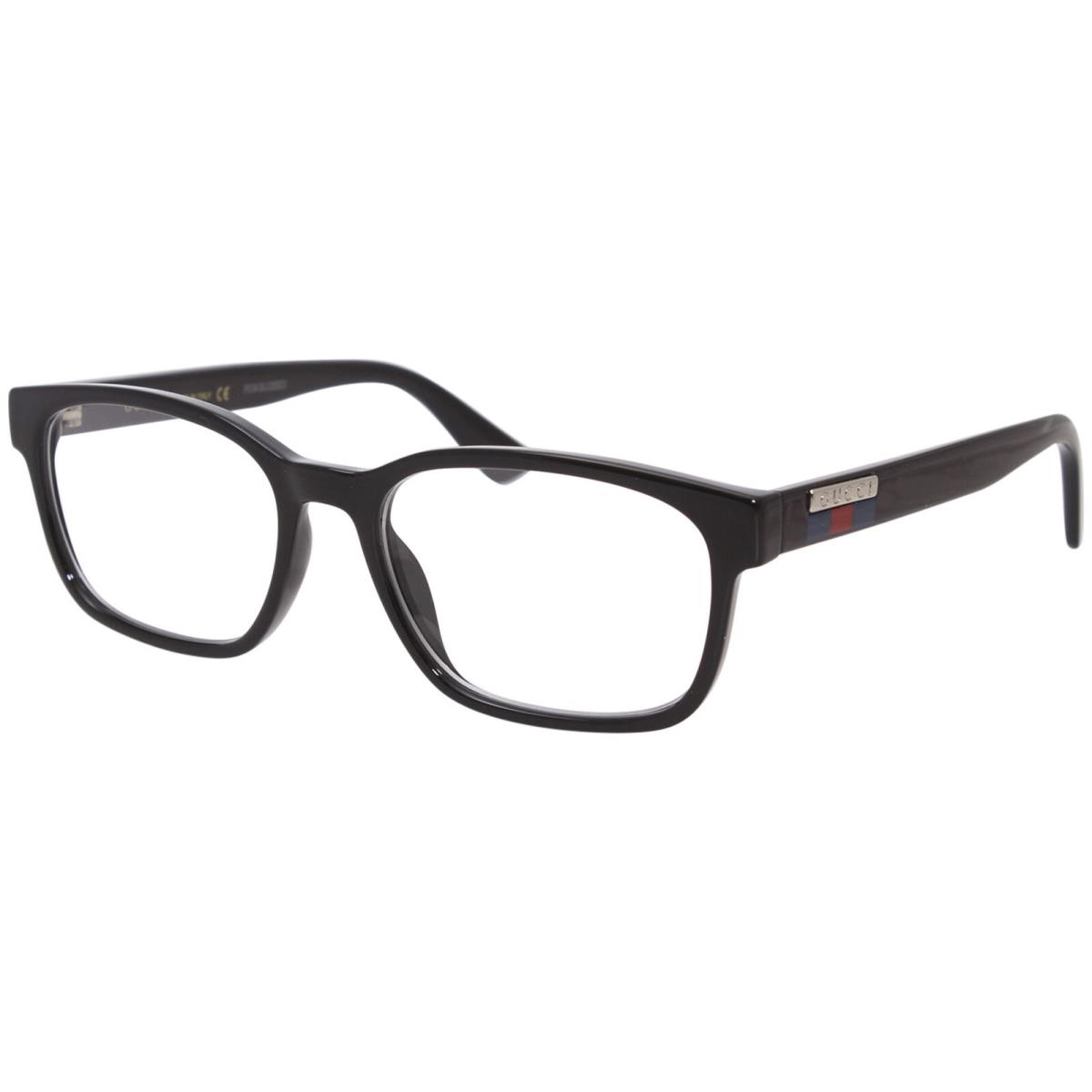 Gucci Gucci-logo GG0749O 004 Eyeglasses Men`s Black Full Rim Optical Frame 55-mm