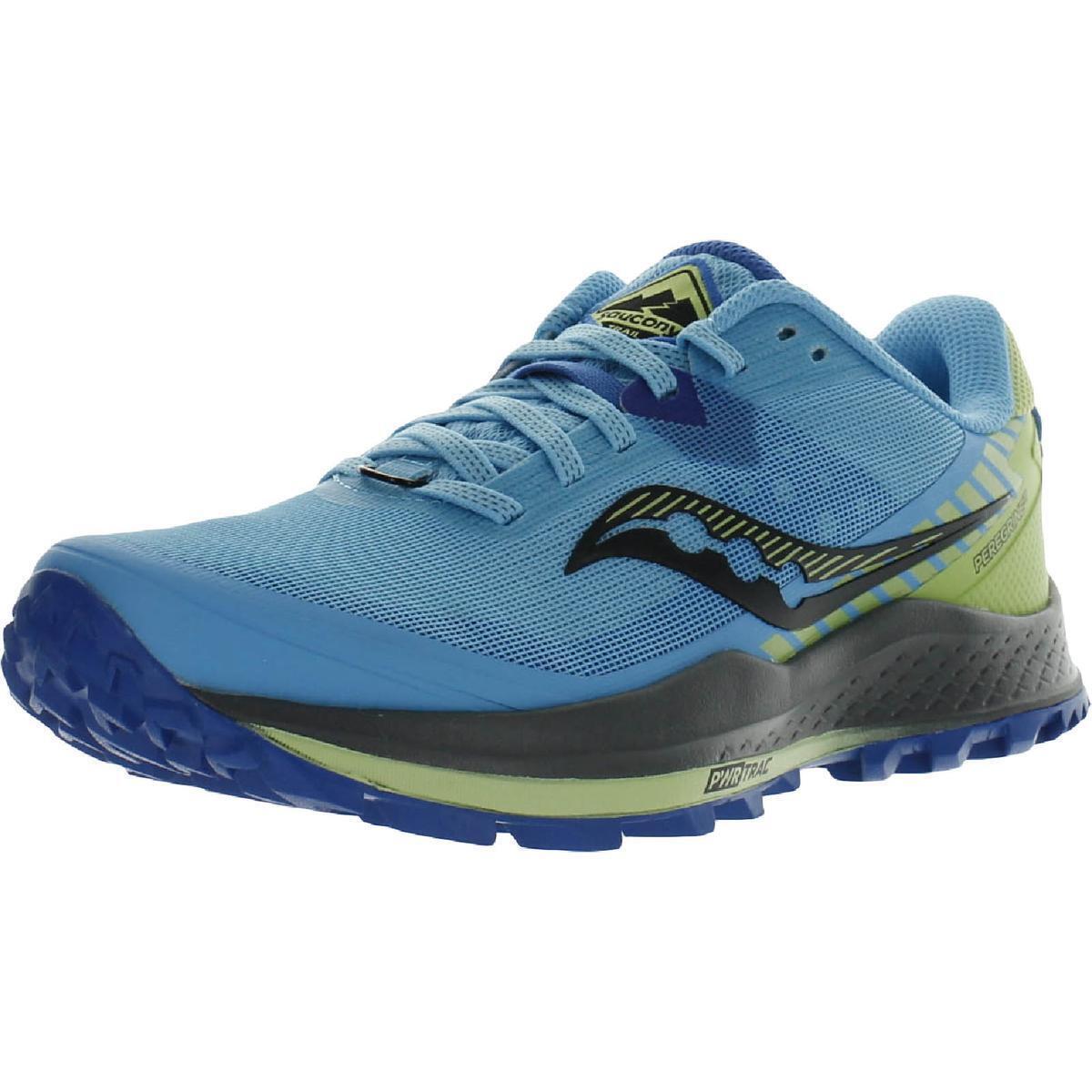 Saucony Womens Peregrine 11 Blue Running Shoes Sneakers 9 Medium B M Bhfo 6004 - Royal/Limelight