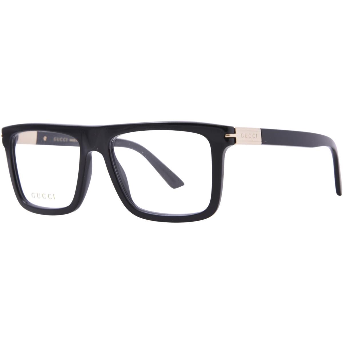 Gucci GG1504O 005 Eyeglasses Men`s Black Full Rim Rectangle Shape 56-mm