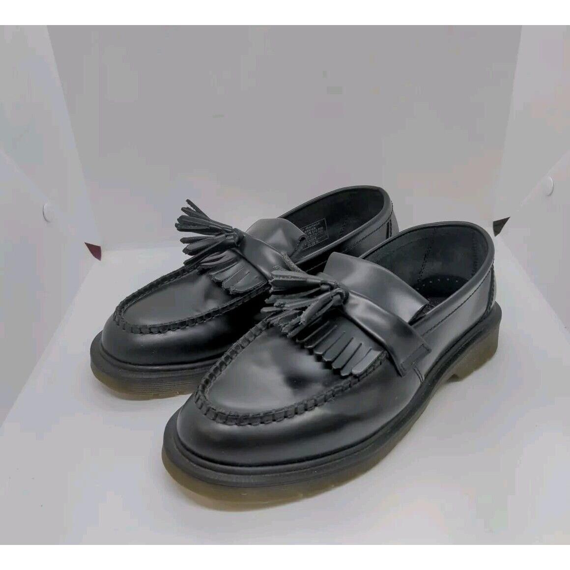 Dr Airwair Martens Adrian Black Shoes Leather Loafers Sz. 7 Women`s 6 Mens