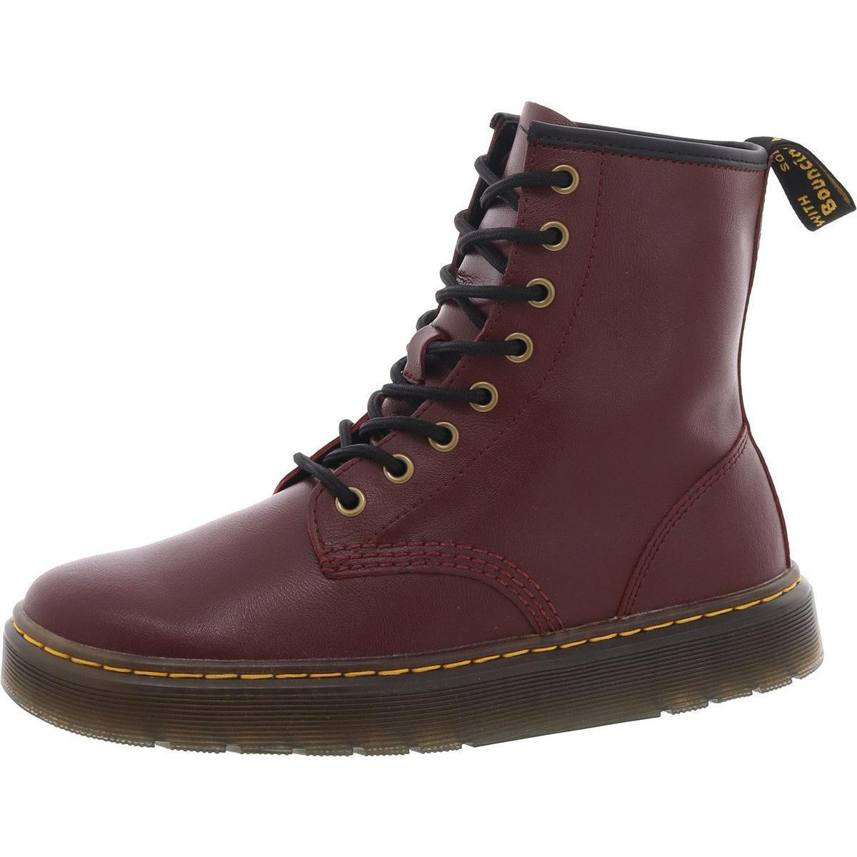 Dr. Martens Womens Red Combat Lace-up Boots Shoes 8 Medium B M Bhfo 7792