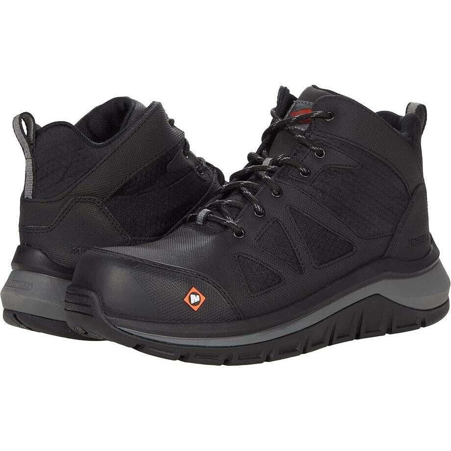 Merrell Work Fullbench Speed Mid CF J003319-001 Men 6.5 Black Work Shoes ZPO1518