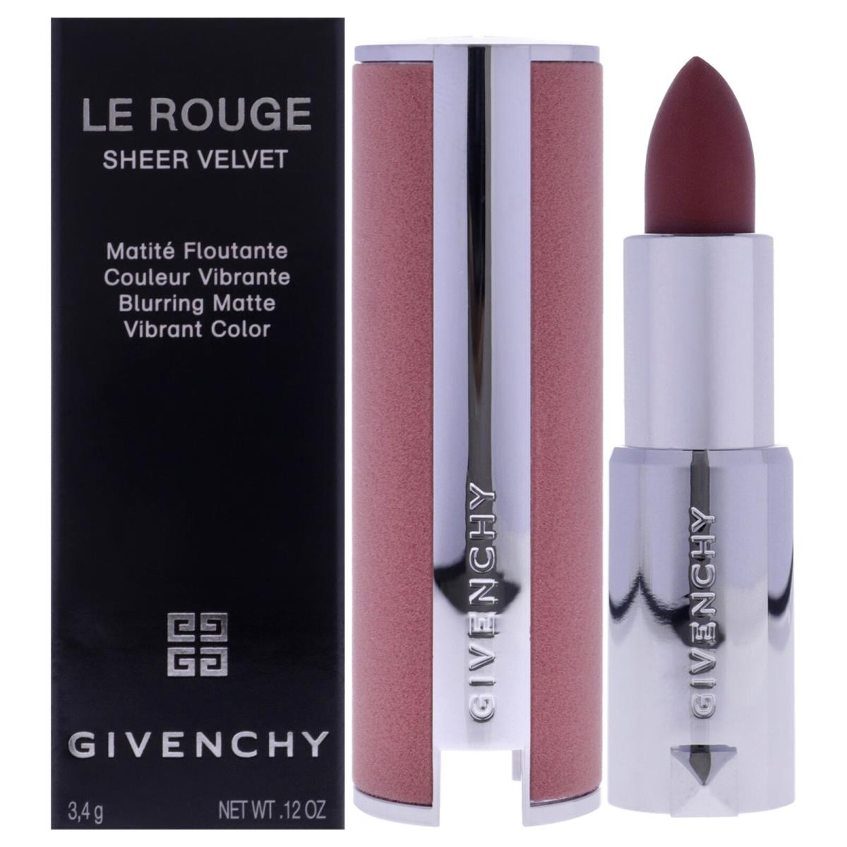 Le Rouge Sheer Velvet Matte Lipstick - N27 Rouge Infuse by Givenchy - 0.11 oz