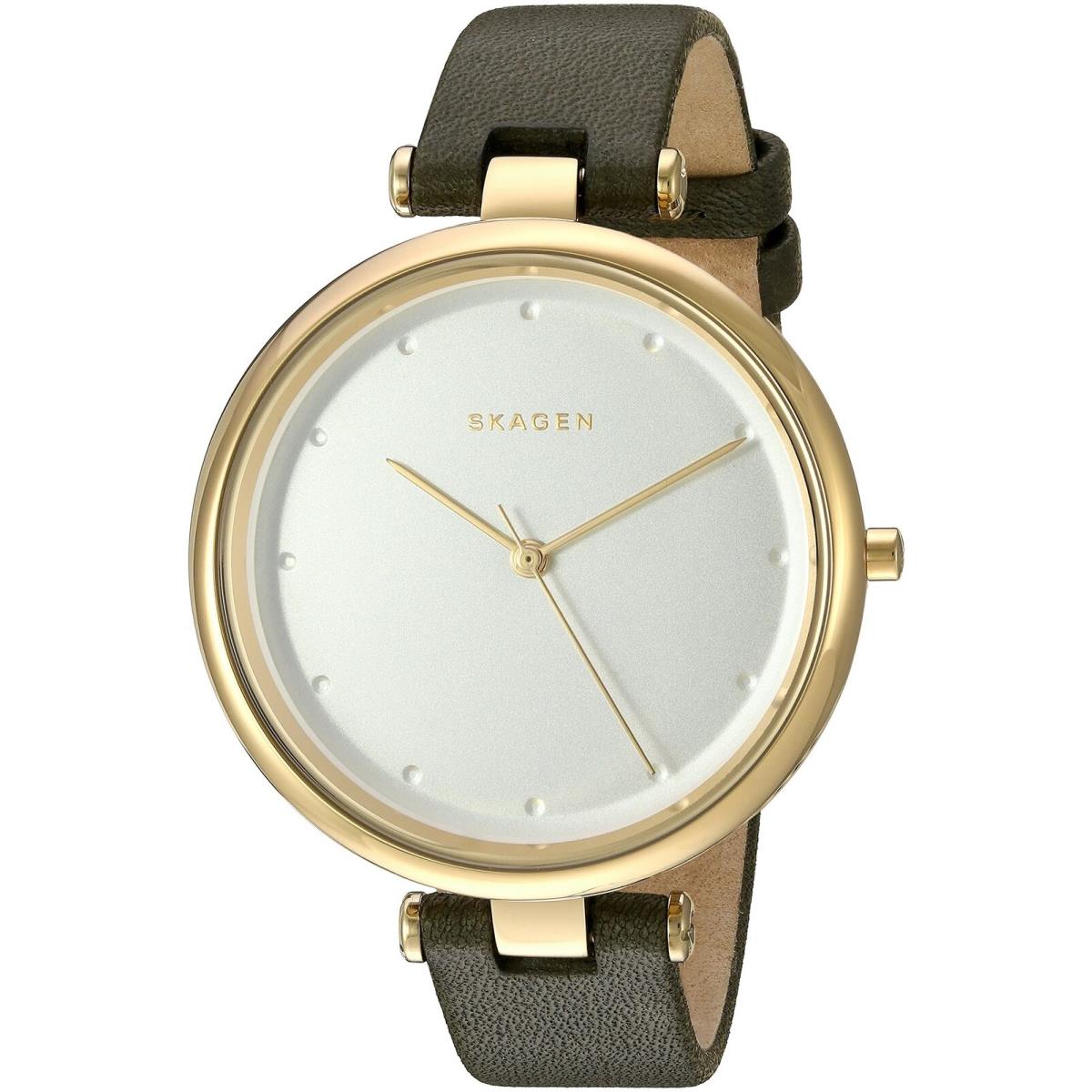 Skagen Women`s SKW2483 Tanja Green Leather Watch