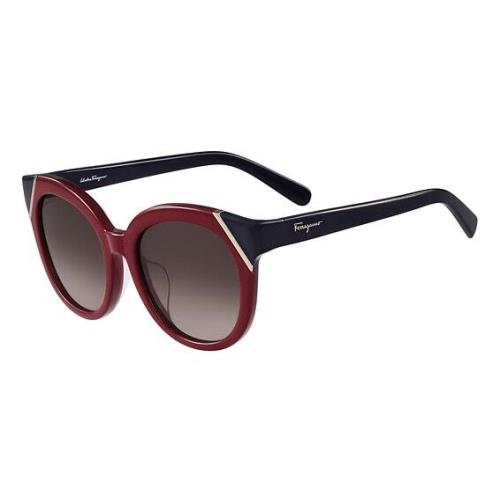 Salvatore Ferragamo Women`s Sunglasses SF836SA Red Navy Blue Retail