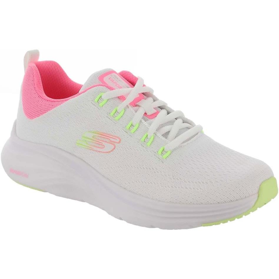 Skechers Women`s Vapor Foam Lite Sneaker White-neon Pink-lime