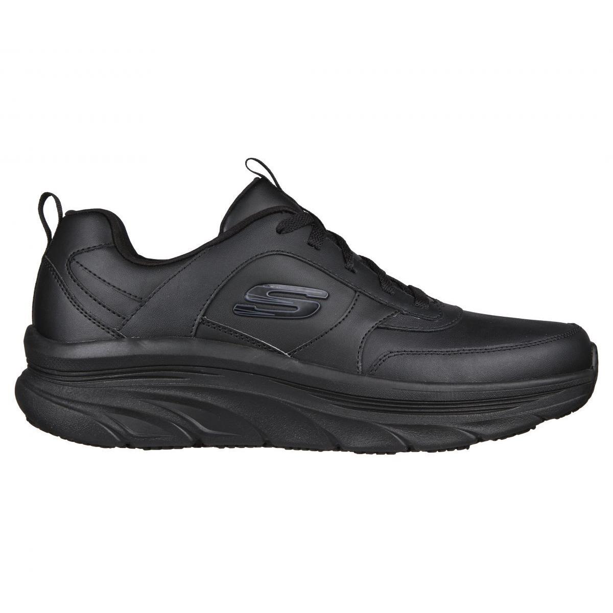 Skechers Work Men`s D`lux Walker SR - Splendal Slip Resistant Work Shoe Black