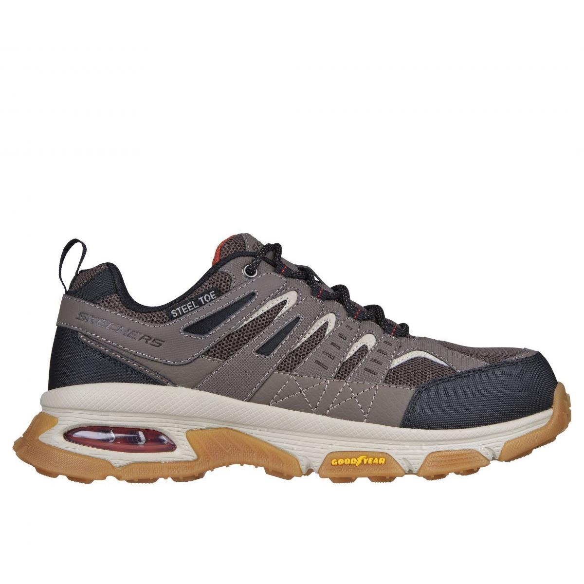 Work Men`s Skech-air Envoy ST - Arcket Steel Toe Work Shoe Taupe/black by Skechers