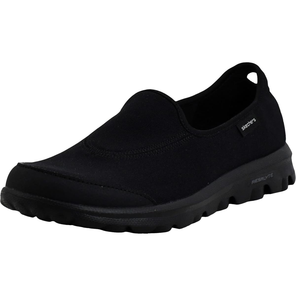 Skechers Women`s Go Walk Slip-on Walking Shoes Black/Charcoal