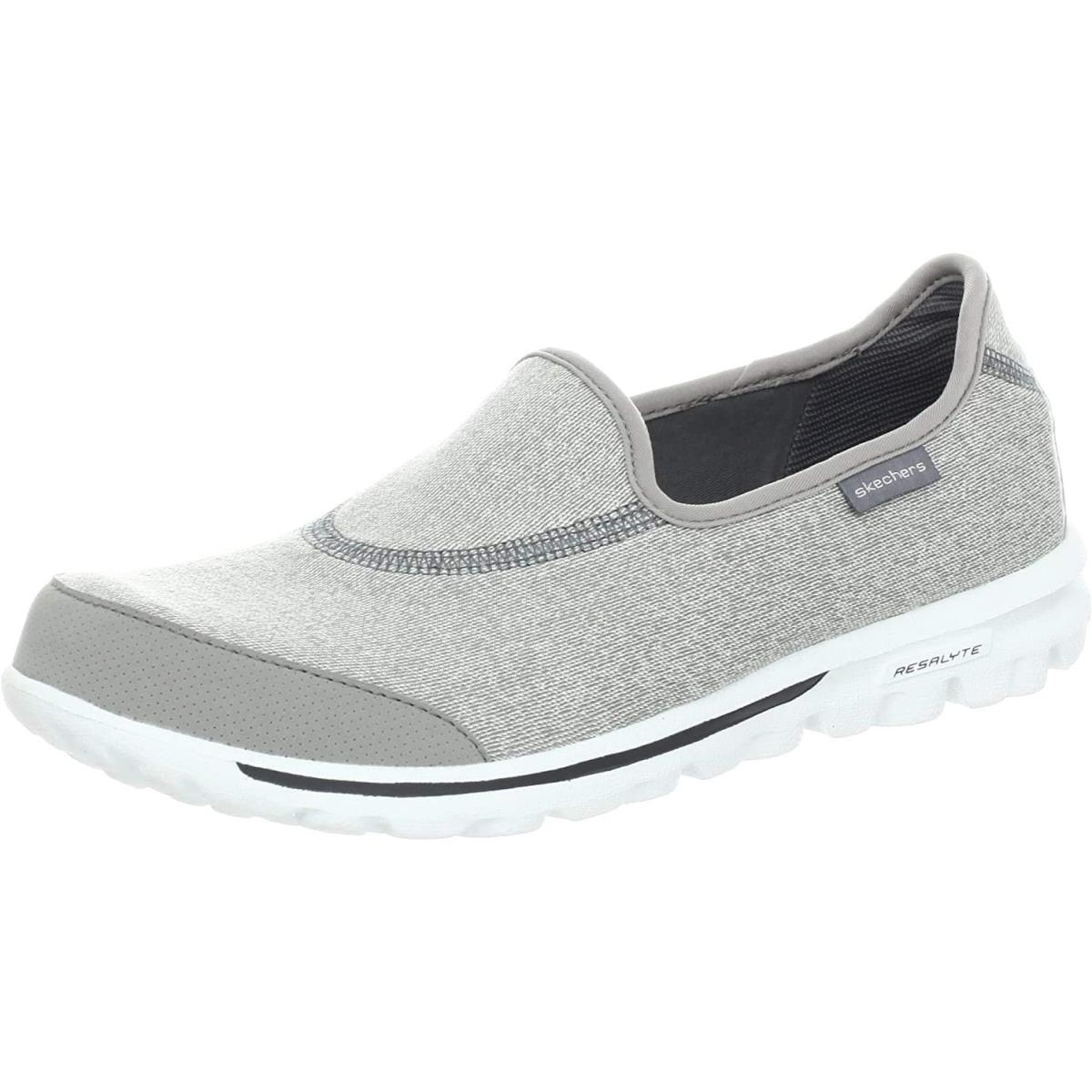 Skechers Women`s Go Walk Slip-on Walking Shoes Light Grey