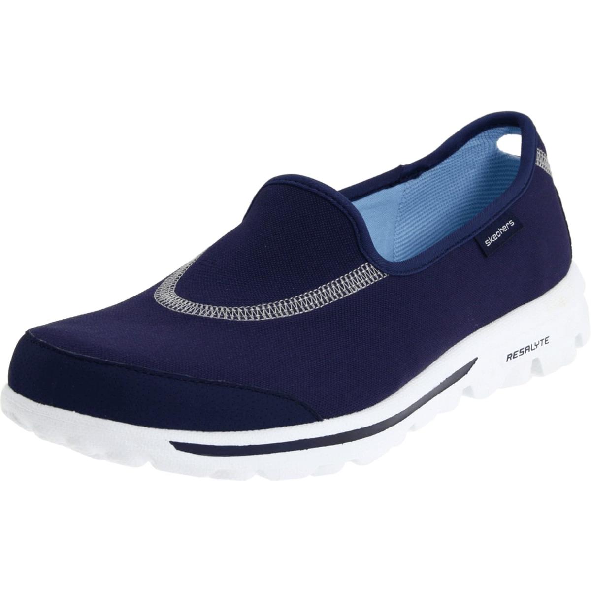 Skechers Women`s Go Walk Slip-on Walking Shoes Navy