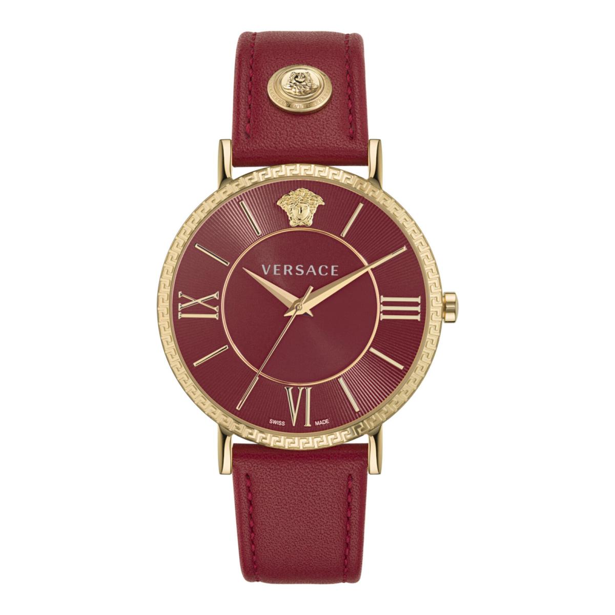 Versace Mens Gold 42mm Strap Fashion Watch