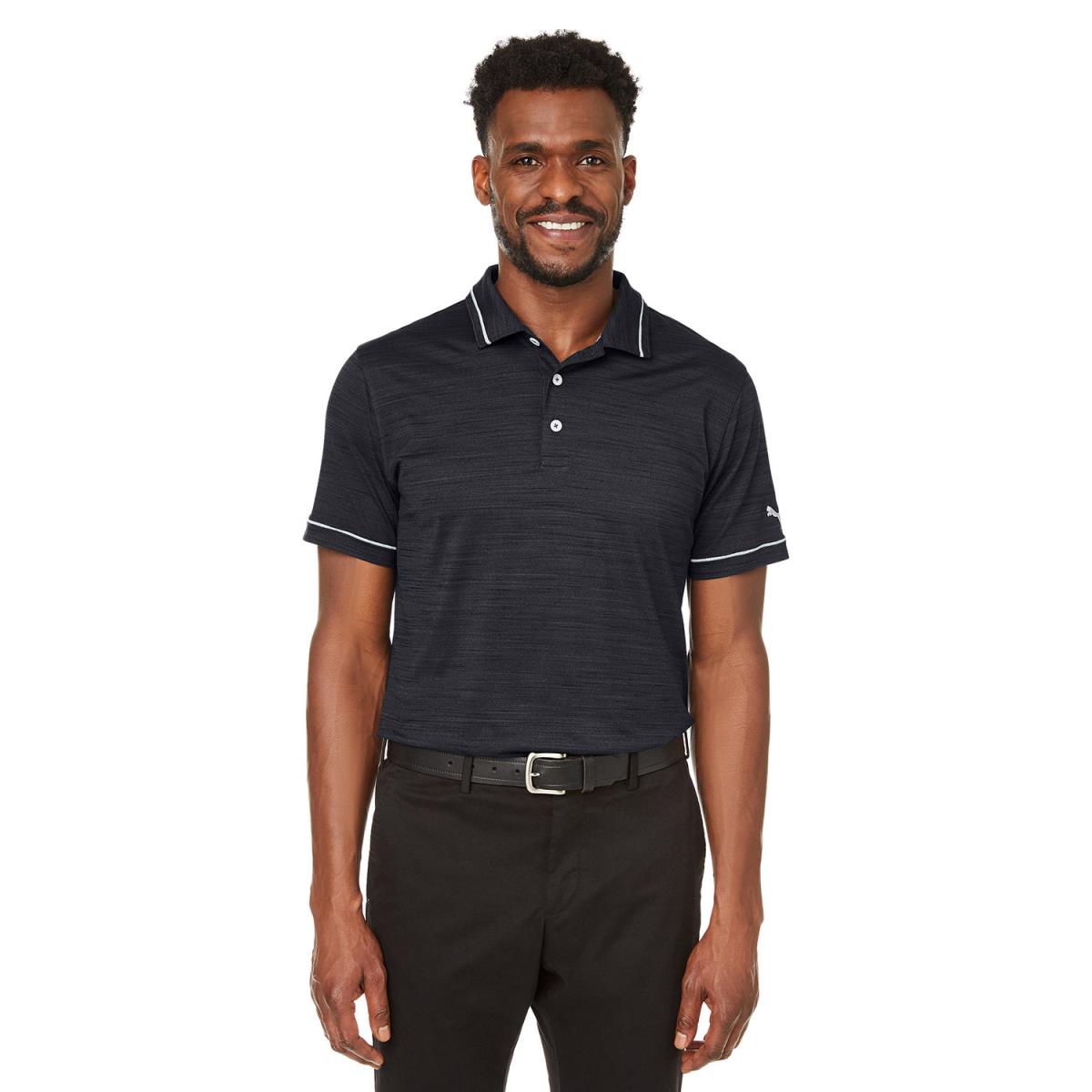 Puma Golf 599117 Men`s Cloudspun Monarch Polo Lavender Navy PMA BLK HT/ H RS