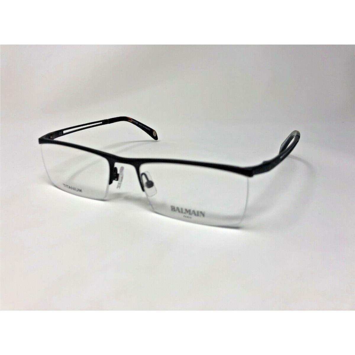 BL3012 02 Eyeglasses Frame France Titanium 53-18-140 Dark Brown XU14 by Balmain