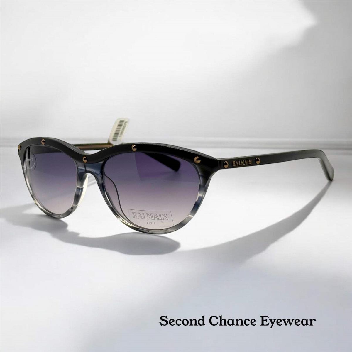 New/unworn Deadstock  BL 2007 Sunglasses-made in France Black/smoky Grey by Balmain
