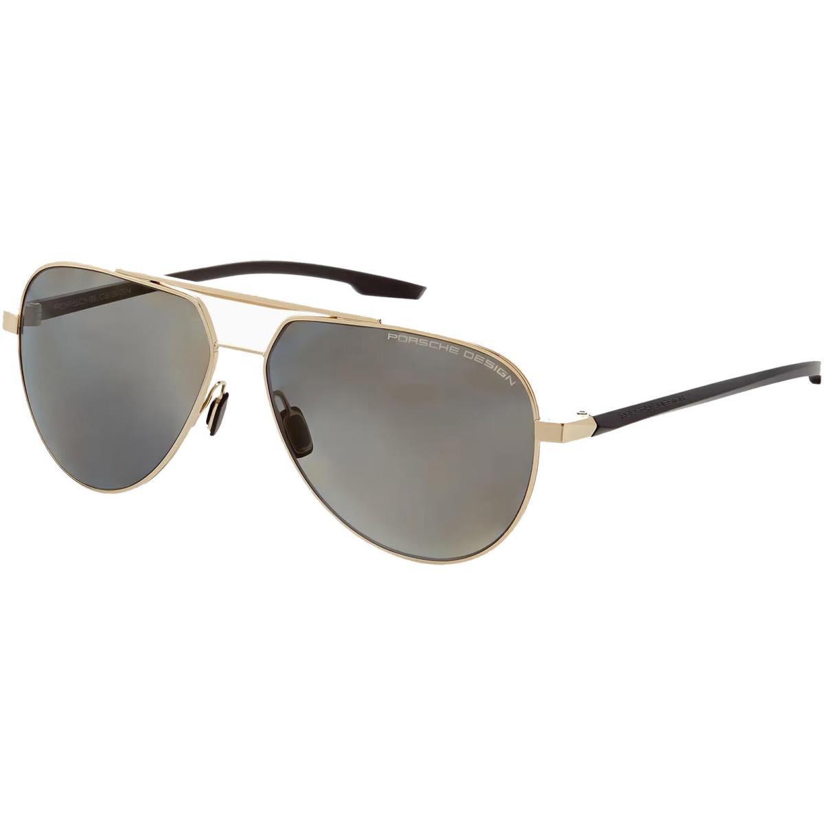 Porsche Design Polarized Gold-tone Modern Aviator Sunglasses - P893562B - Italy