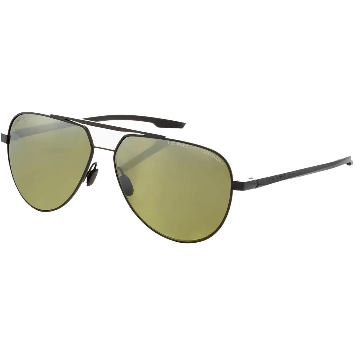 Porsche Design Polarized Black Modern Aviator Sunglasses w/ Xtr Tech P893562A IT