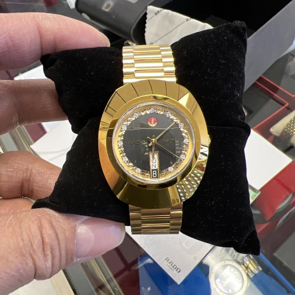 The Automatic Diamond Black Dial Men`s Watch 636.0313.3 Bns by Rado