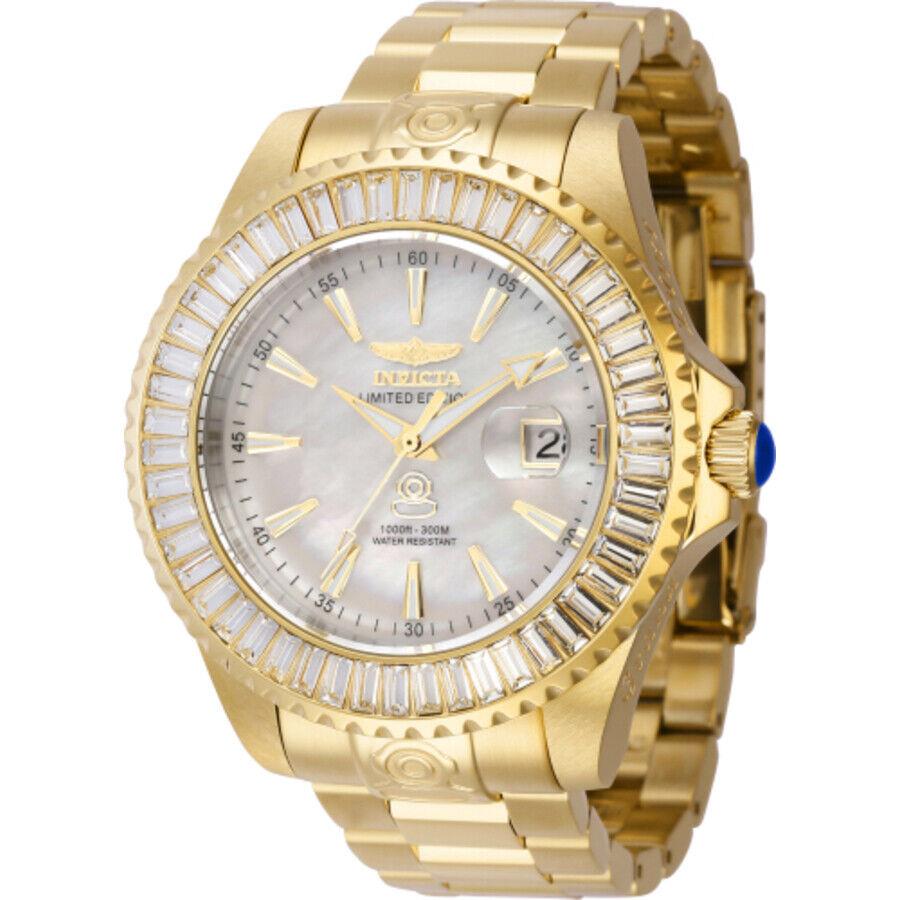 Invicta Cruiseline Exclusive at Sea Automatic Crystal White Dial Men`s Watch