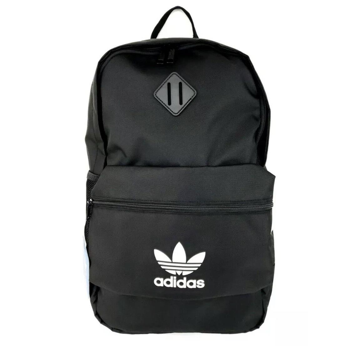 Adidas Originals Base Black White Stripes Big Backpack Computer School Travel